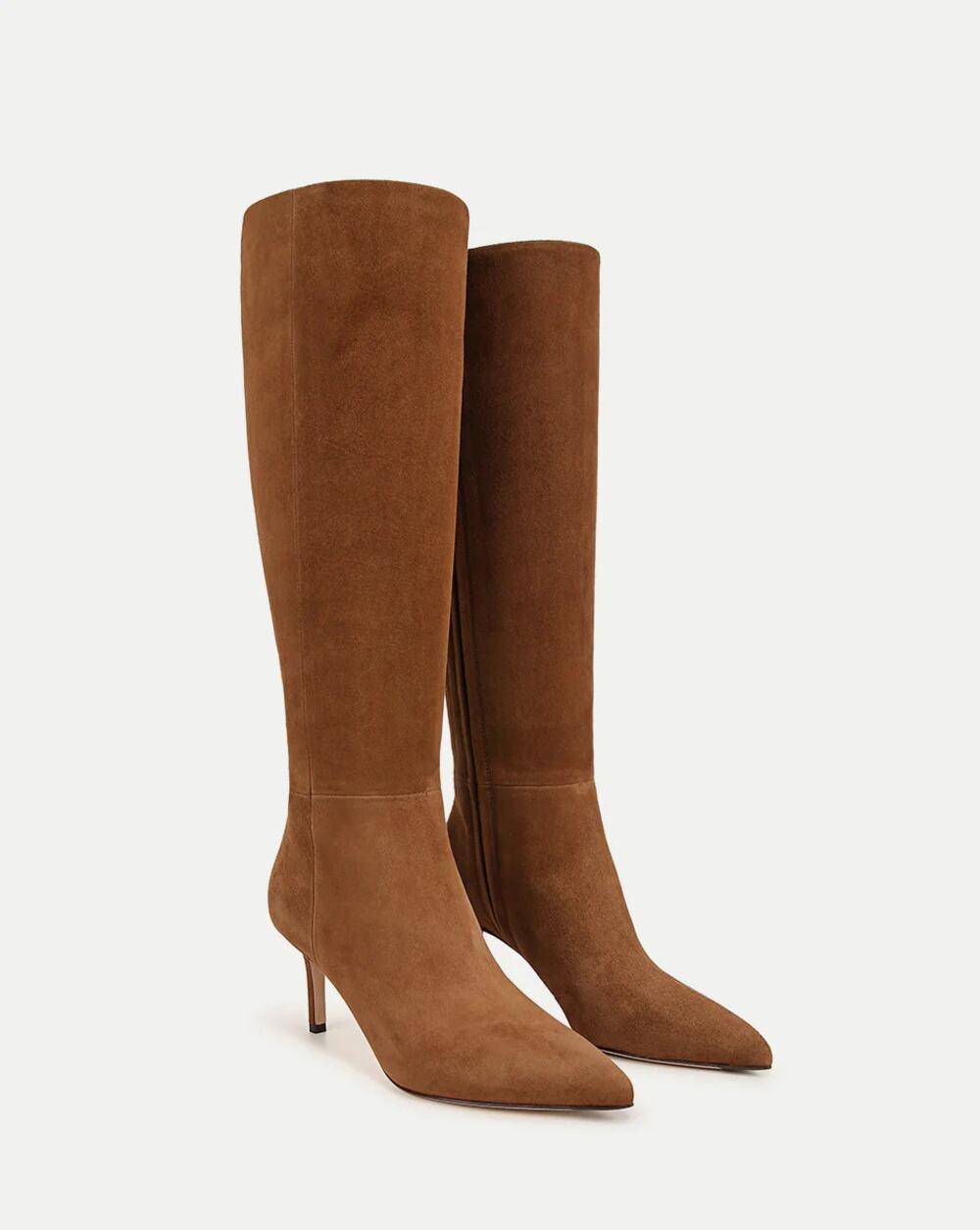 NWT Veronica Beard Lisa Suede Mid-Heel Tall Boots Chestnut Women's Size 9M